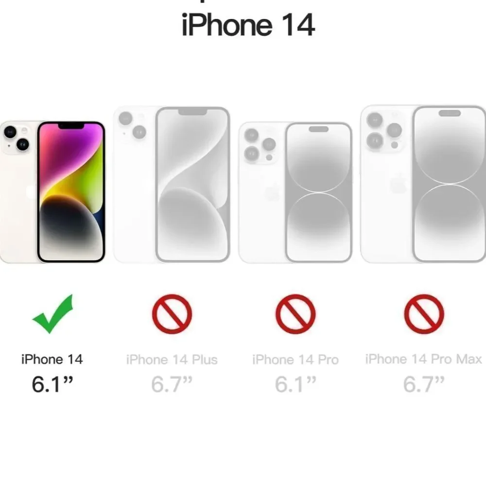 Iphone 14 6.1-inch Clear Case Compatible With Magsafe Wireless Charging